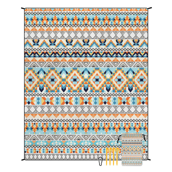NNEDSZ Style STD-001-6 Colorful Quick Dry Beach Mat Sand Proof Waterproof Outdoor Picnic Blanket - Compact & Lightweight
