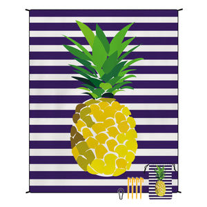 NNEDSZ Style STD-001-9 Purple And Yellow Quick Dry Beach Mat Sand Proof Waterproof Outdoor Picnic Blanket - Compact & Lightweight