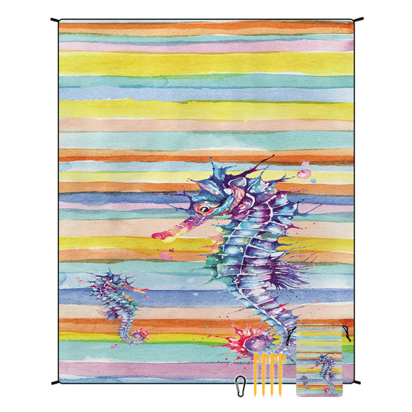 NNEDSZ Style STD-001-10 Colorful Quick Dry Beach Mat Sand Proof Waterproof Outdoor Picnic Blanket - Compact & Lightweight