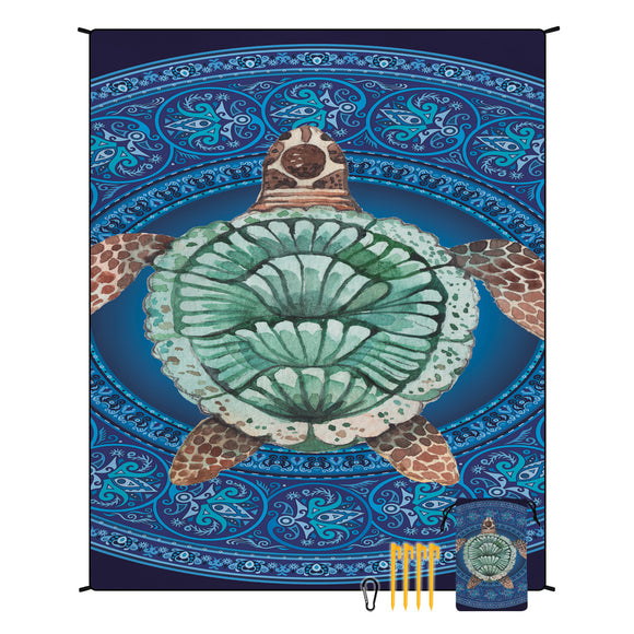 NNEDSZ Style STD-001-11 Blue Quick Dry Beach Mat Sand Proof Waterproof Outdoor Picnic Blanket - Compact & Lightweight