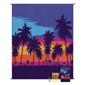 NNEDSZ Style STD-001-14 Colorful Quick Dry Beach Mat Sand Proof Waterproof Outdoor Picnic Blanket - Compact & Lightweight