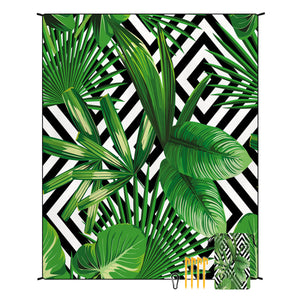 NNEDSZ Style STD-001-15 Green Quick Dry Beach Mat Sand Proof Waterproof Outdoor Picnic Blanket - Compact & Lightweight