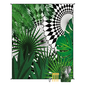 NNEDSZ Style STD-001-16 Green Quick Dry Beach Mat Sand Proof Waterproof Outdoor Picnic Blanket - Compact & Lightweight