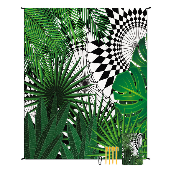 NNEDSZ Style STD-001-16 Green Quick Dry Beach Mat Sand Proof Waterproof Outdoor Picnic Blanket - Compact & Lightweight