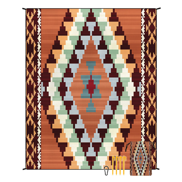 NNEDSZ Style STD-001-17 Brown Quick Dry Beach Mat Sand Proof Waterproof Outdoor Picnic Blanket - Compact & Lightweight
