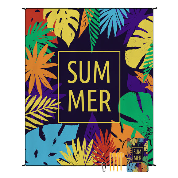 NNEDSZ Style STD-001-18 Colorful Quick Dry Beach Mat Sand Proof Waterproof Outdoor Picnic Blanket - Compact & Lightweight