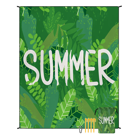 NNEDSZ Style STD-001-19 Green Quick Dry Beach Mat Sand Proof Waterproof Outdoor Picnic Blanket - Compact & Lightweight