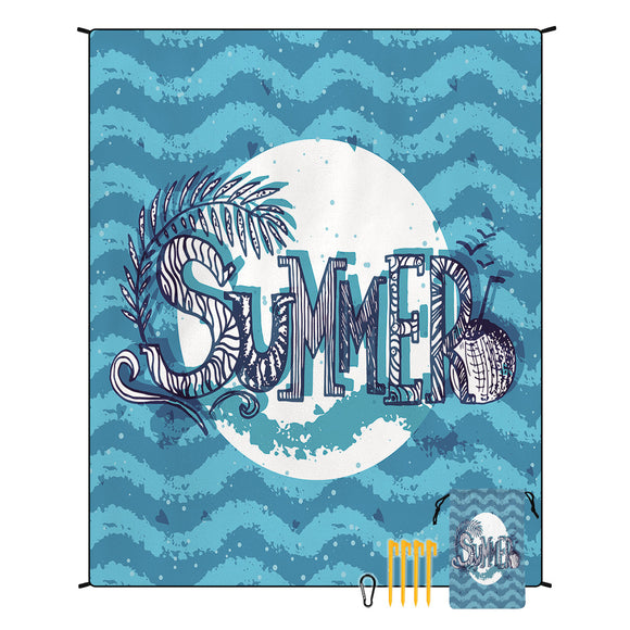 NNEDSZ Style STD-001-20 Blue Quick Dry Beach Mat Sand Proof Waterproof Outdoor Picnic Blanket - Compact & Lightweight