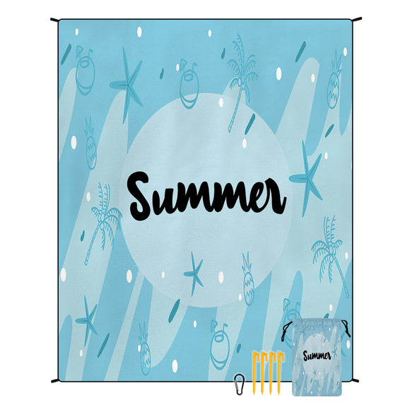 NNEDSZ Style STD-001-22 Blue Quick Dry Beach Mat Sand Proof Waterproof Outdoor Picnic Blanket - Compact & Lightweight