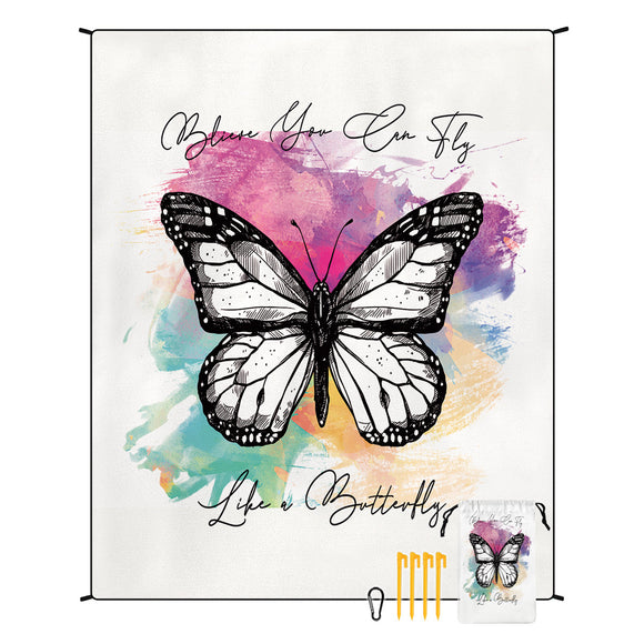 NNEDSZ Style STD-001-27 Colorful Quick Dry Beach Mat Sand Proof Waterproof Outdoor Picnic Blanket - Compact & Lightweight