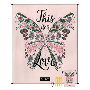 NNEDSZ Style STD-001-28 Pink Quick Dry Beach Mat Sand Proof Waterproof Outdoor Picnic Blanket - Compact & Lightweight