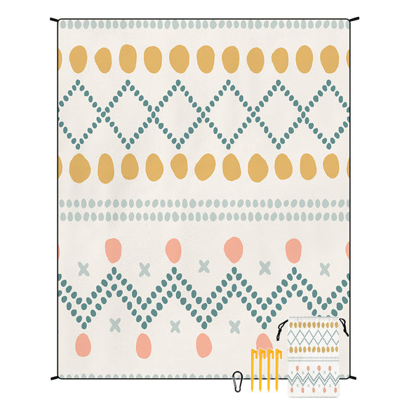 NNEDSZ Style STD-001-33 Colorful Quick Dry Beach Mat Sand Proof Waterproof Outdoor Picnic Blanket - Compact & Lightweight