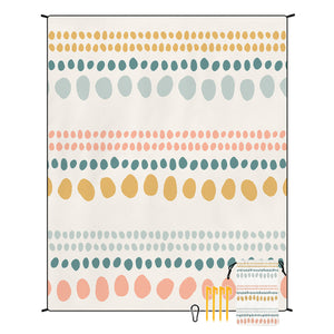 NNEDSZ Style STD-001-34 Colorful Quick Dry Beach Mat Sand Proof Waterproof Outdoor Picnic Blanket - Compact & Lightweight