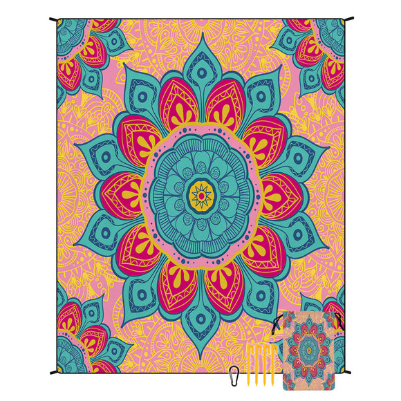 NNEDSZ Style STD-001-36 Colorful Quick Dry Beach Mat Sand Proof Waterproof Outdoor Picnic Blanket - Compact & Lightweight