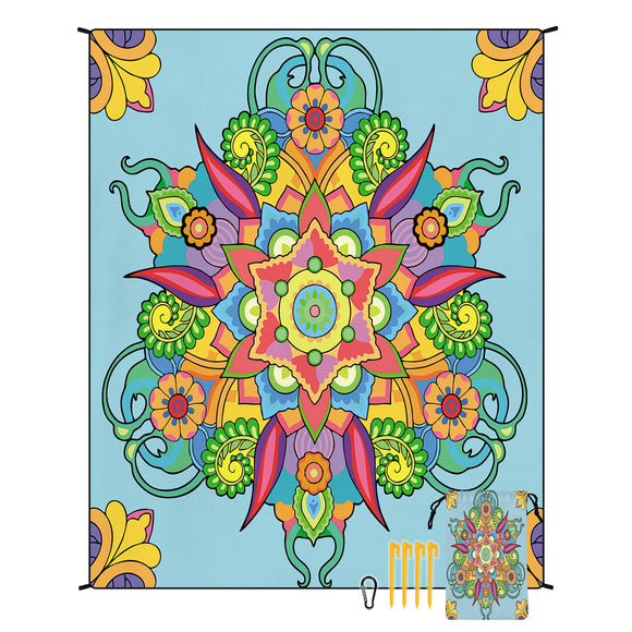 NNEDSZ Style STD-001-37 Colorful Quick Dry Beach Mat Sand Proof Waterproof Outdoor Picnic Blanket - Compact & Lightweight
