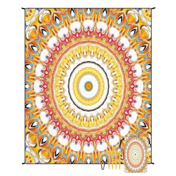 NNEDSZ Style STD-001-39 Colorful Quick Dry Beach Mat Sand Proof Waterproof Outdoor Picnic Blanket - Compact & Lightweight