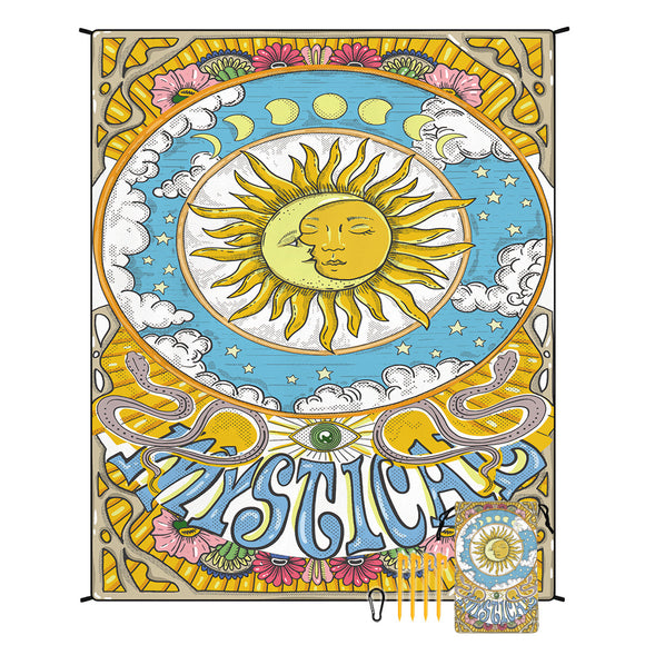 NNEDSZ Style STD-001-41 Colorful Quick Dry Beach Mat Sand Proof Waterproof Outdoor Picnic Blanket - Compact & Lightweight