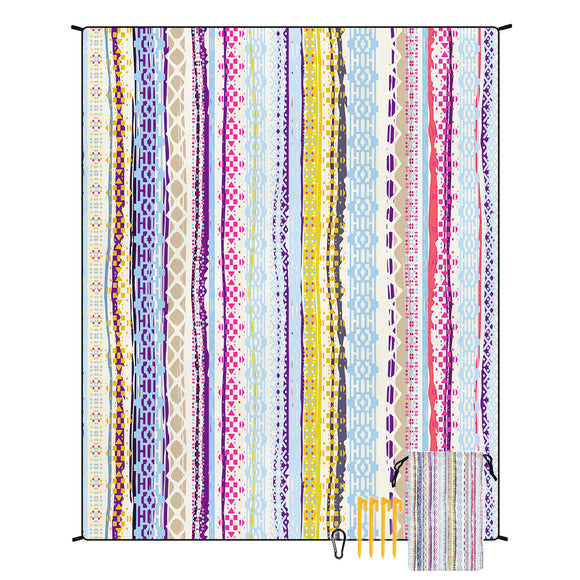 NNEDSZ Style STD-001-43 Colorful Quick Dry Beach Mat Sand Proof Waterproof Outdoor Picnic Blanket - Compact & Lightweight