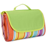 NNEDSZ Green Stripes Stitching Premium Picnic Mat - Extra Thick & Waterproof Oxford Cloth Camping Blanket - 145x180cm