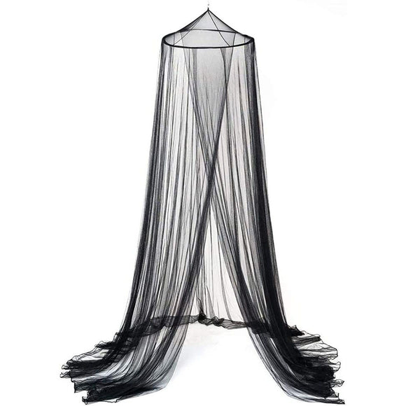 NNEDSZ Black Hanging Princess Bed Canopy Mosquito Net - Dome Bedding for Dorm Rooms & Bedrooms (Fits 1.5m-1.8m Beds)