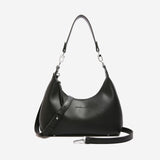 NNEDSZ Black Women's Trendy PU Leather Shoulder Bag - Fashionable Underarm Hobo Bag with Adjustable Strap