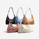 NNEDSZ Brown Women's Trendy PU Leather Shoulder Bag - Fashionable Underarm Hobo Bag with Adjustable Strap