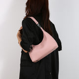 NNEDSZ Pink Women's Trendy PU Leather Shoulder Bag - Fashionable Underarm Hobo Bag with Adjustable Strap