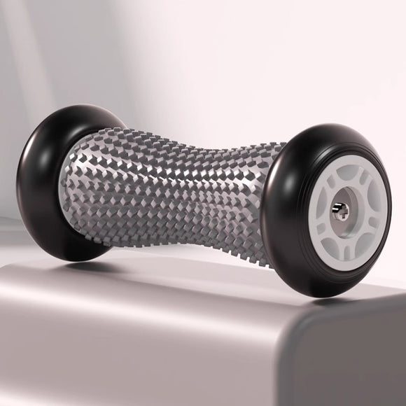 NNEDSZ Grey And Black Foot Massage Roller - Plantar Fasciitis & Muscle Relief Tool