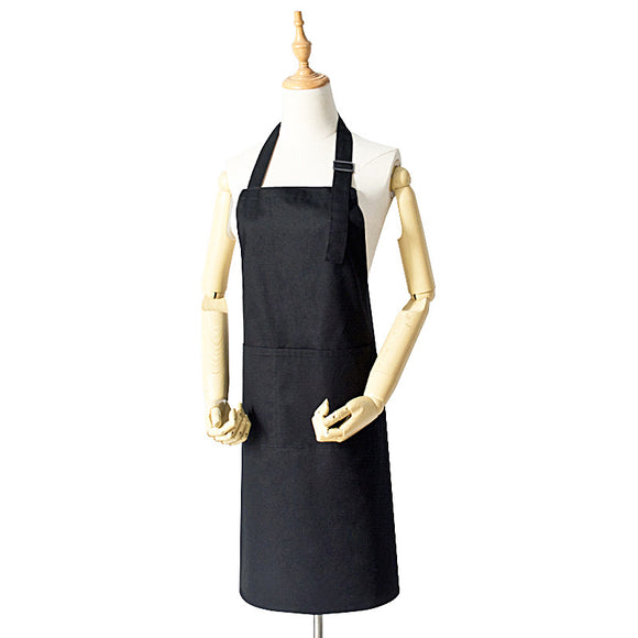 NNEDSZ Black Waterproof & Oil-Proof Apron - Adjustable Kitchen Apron with Pockets