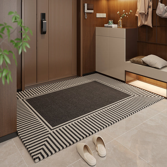 NNEDSZ 50*80cm Brown Style 1 Geometric Patterns Outdoor Entryway Mat - Non-Slip Welcome Rug for Front Door