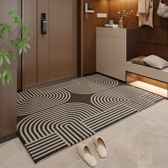NNEDSZ 50*80cm Brown Style 2 Geometric Patterns Outdoor Entryway Mat - Non-Slip Welcome Rug for Front Door