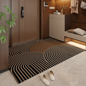 NNEDSZ 50*80cm Brown Style 3 Geometric Patterns Outdoor Entryway Mat - Non-Slip Welcome Rug for Front Door