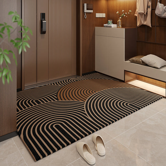 NNEDSZ 50*80cm Brown Style 3 Geometric Patterns Outdoor Entryway Mat - Non-Slip Welcome Rug for Front Door