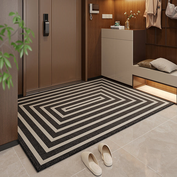 NNEDSZ 50*80cm Brown Style 4 Geometric Patterns Outdoor Entryway Mat - Non-Slip Welcome Rug for Front Door