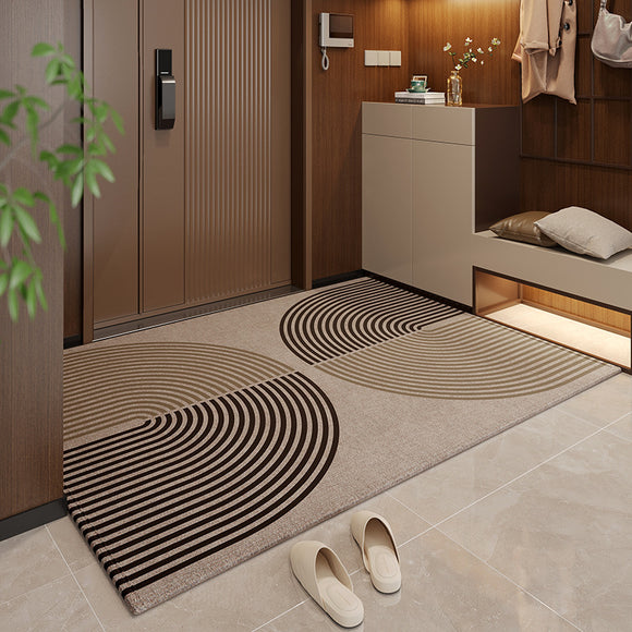 NNEDSZ 50*80cm Brown Style 5 Geometric Patterns Outdoor Entryway Mat - Non-Slip Welcome Rug for Front Door