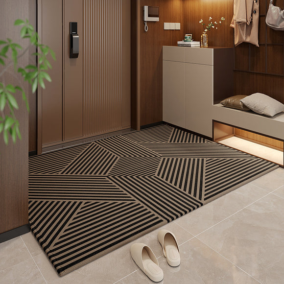 NNEDSZ 50*80cm Brown Style 6 Geometric Patterns Outdoor Entryway Mat - Non-Slip Welcome Rug for Front Door