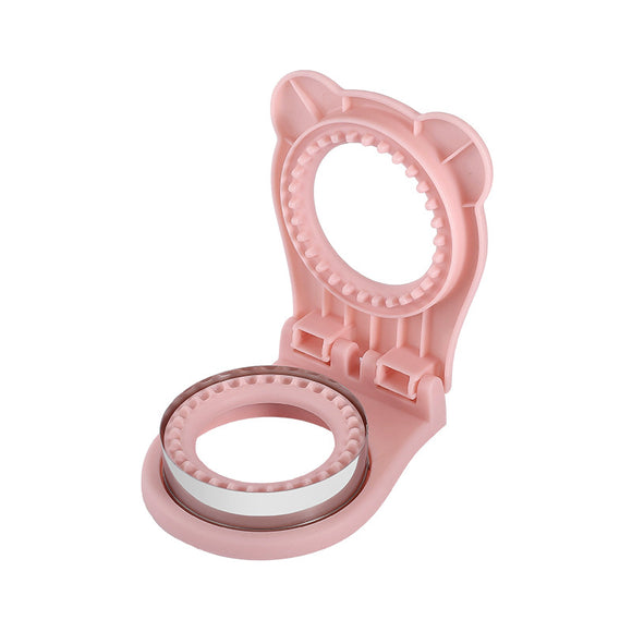 NNEDSZ 3 Pcs Pink Round Sandwich Sealer & Cutter - Safe Hand Guard Design, DIY Pocket Bread Mold