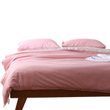 NNEDSZ Purple And Pink Stitching Ultra-Soft Solid Color 4-Piece Bedding Set - Queen Size(Suitable for 2m bed)