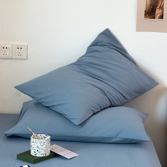 NNEDSZ Blue 100% Cotton Pillowcase Set - Envelope Closure(without pillow core)
