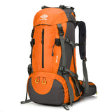 NNEDSZ Orange High-Capacity Nylon Hiking Backpack - Durable, Multi-Functional Outdoor Travel Pack
