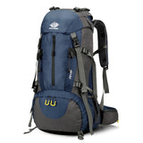 NNEDSZ Dark Blue High-Capacity Nylon Hiking Backpack - Durable, Multi-Functional Outdoor Travel Pack