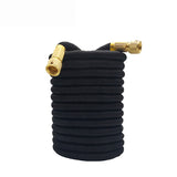 NNEDSZ 25FT Black Expandable Garden Hose without Spray Gun - High-Pressure TPE Watering & Car Wash Tool