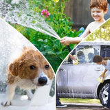 NNEDSZ 50FT Black Expandable Garden Hose without Spray Gun - High-Pressure TPE Watering & Car Wash Tool