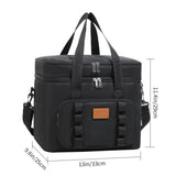 NNEDSZ Black 23L Extra Large Insulated Cooler Bag with Double Layers - Perfect for Camping, Picnics, and Outdoor Adventures