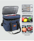 NNEDSZ Black 23L Extra Large Insulated Cooler Bag with Double Layers - Perfect for Camping, Picnics, and Outdoor Adventures