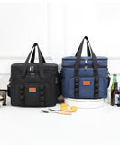 NNEDSZ Black 23L Extra Large Insulated Cooler Bag with Double Layers - Perfect for Camping, Picnics, and Outdoor Adventures
