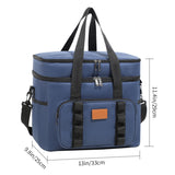NNEDSZ Navy Blue 23L Extra Large Insulated Cooler Bag with Double Layers - Perfect for Camping, Picnics, and Outdoor Adventures