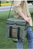 NNEDSZ Green 23L Extra Large Insulated Cooler Bag with Double Layers - Perfect for Camping, Picnics, and Outdoor Adventures