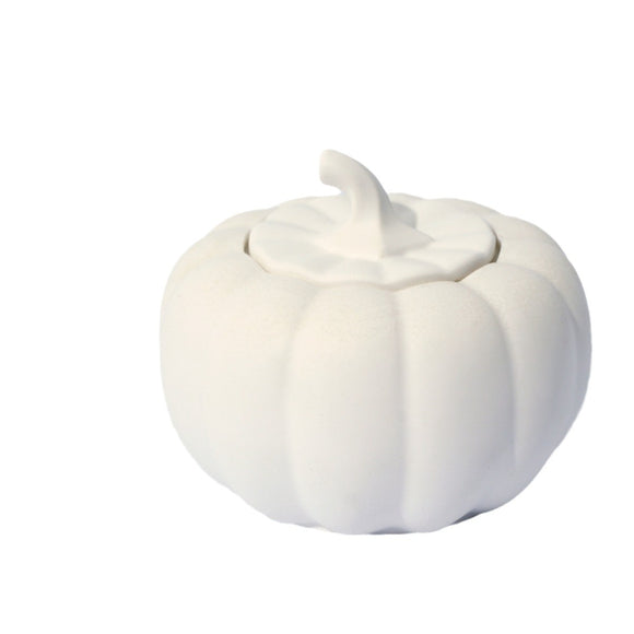 NNEDSZ (Ebony Sandalwood)Ceramic Pumpkin Candle with Lid - Home Decor and Gift Ideas