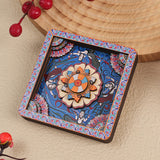 NNEDSZ 2-PCS 3D Wooden Fridge Magnet - Dunhuang Art Style, Creative Gift (Style 1)